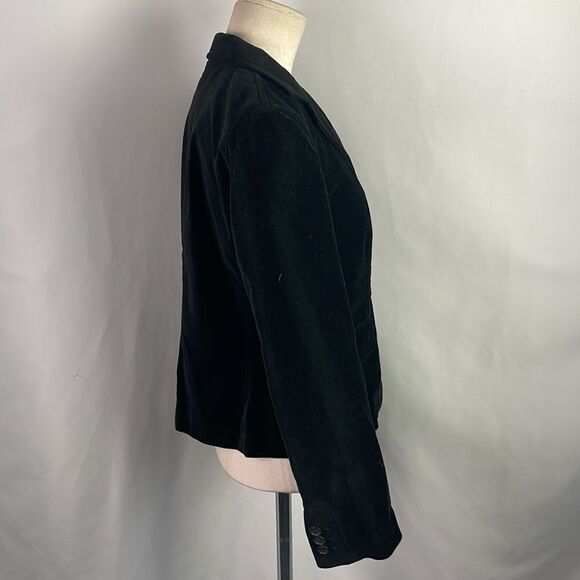Dkny Black Velvet Blazer Jacket - Picture 4 of 6